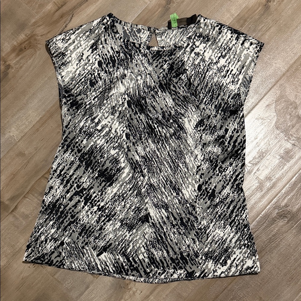 The Limited Sleeveless Abstract with Elastic Back-Waist Top , Sz M